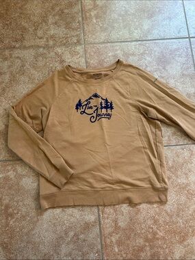 Columbia Crewneck Sweatshirt with Navy Mountain Graphic Sz L
